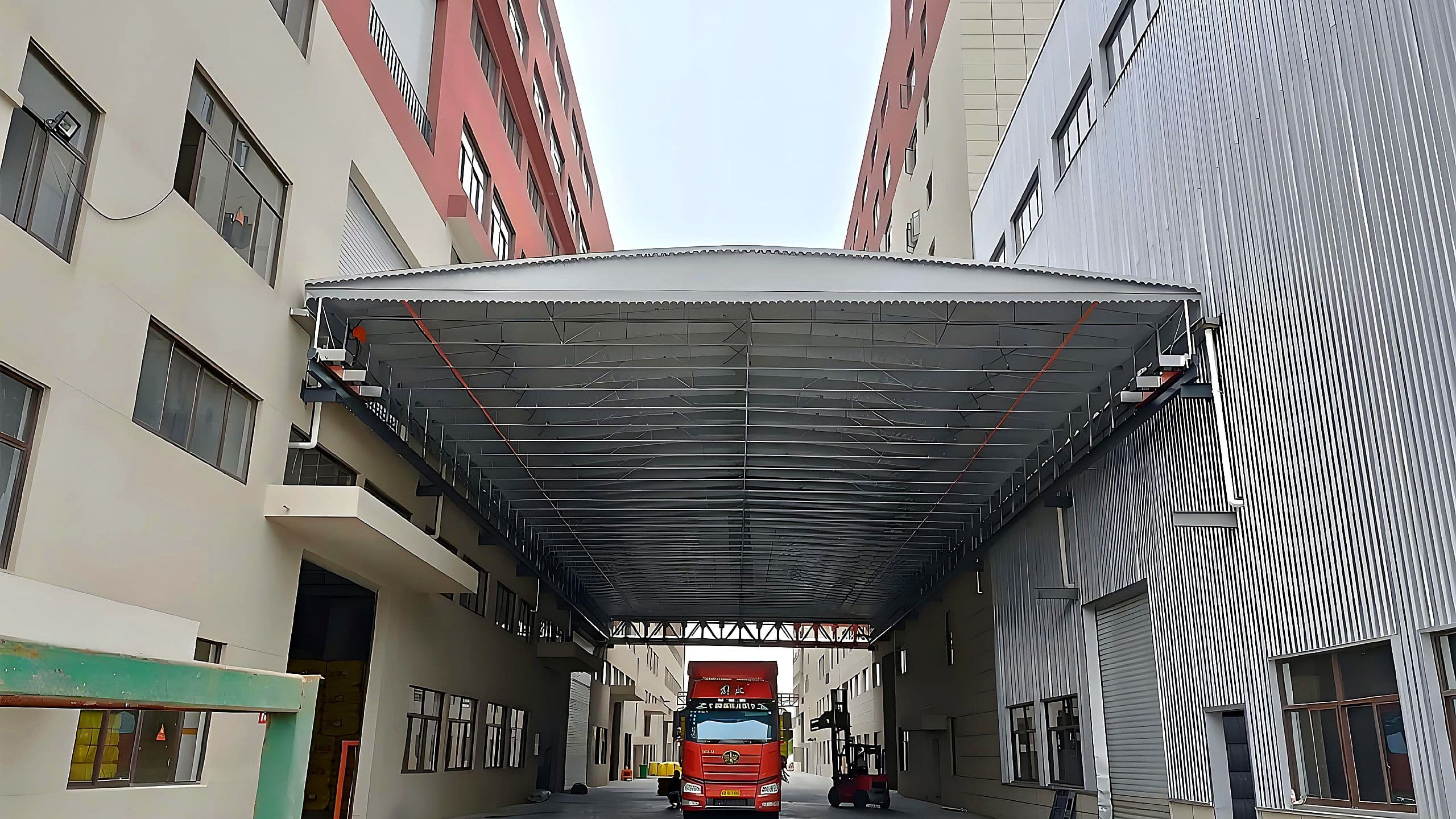 Logistics Passage Retractable Canopy