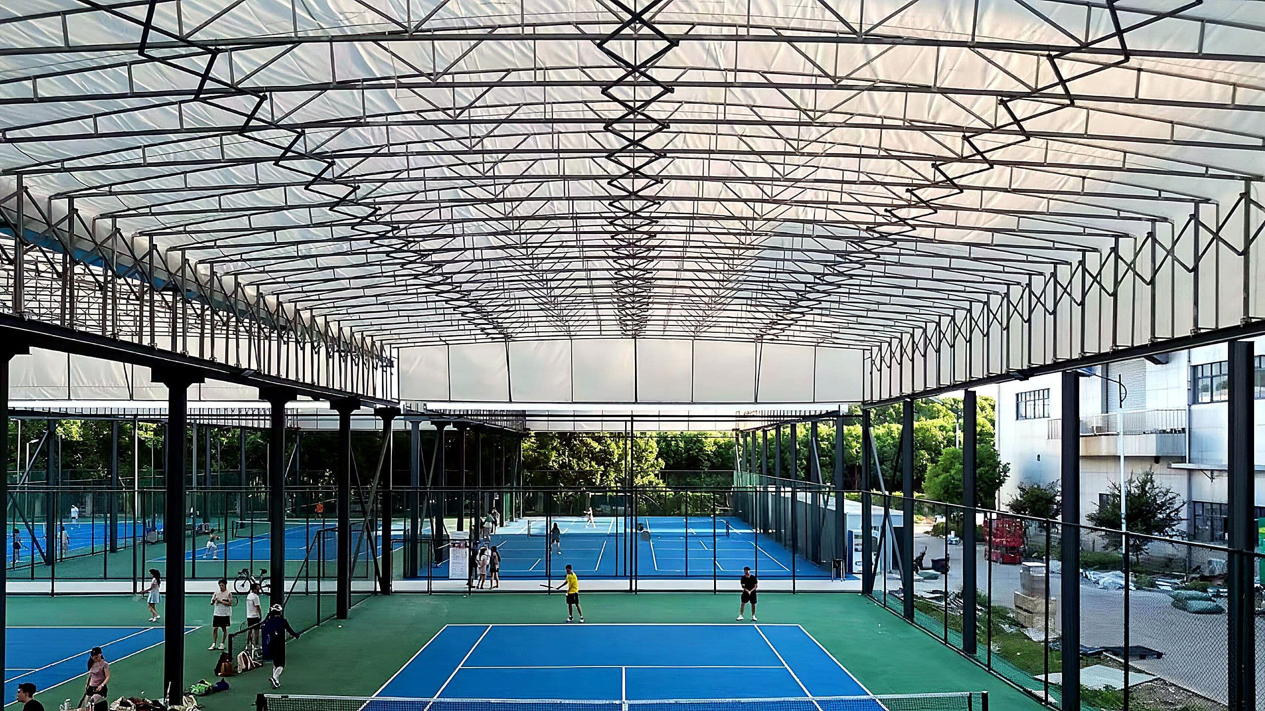 Retractable Canopies for Sports Courts
